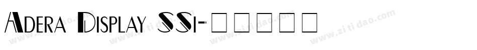 Adera Display SSi字体转换